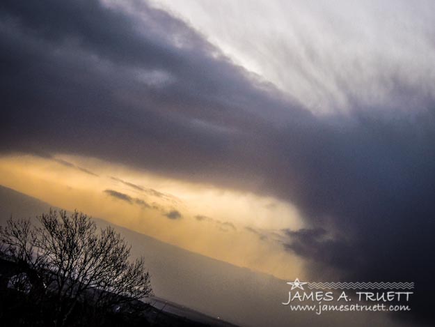 Winter storm over Western Ireland.