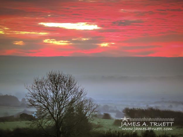 Misty Morning Sunrise over Western Ireland