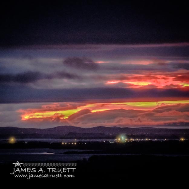 Dawn over Ireland's Shannon Airport in County Clare.