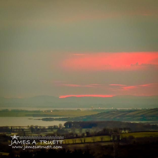 Crimson Sunrise over Ireland's Shannon Airport