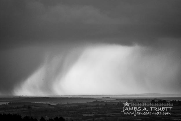 Irish Storm Front Sweeps over Shannon River Valley