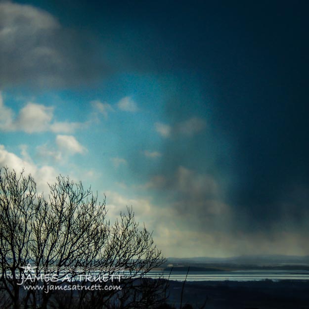 Hail Storm Obscures Ireland's Blue Sky