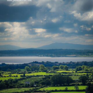 Patchwork greenery of Ireland's County Clare.