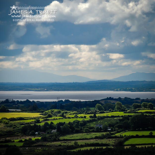 Patchwork greenery of Ireland's County Clare.