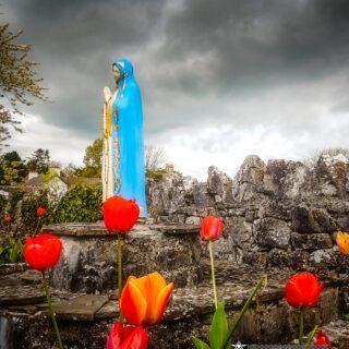 Virgin Mary greets visitors to Quin Abbey