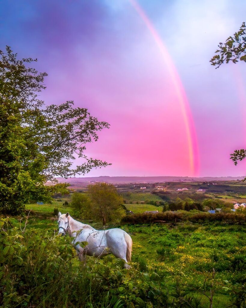 A Monochrome Rainbow at Sunset In County Clare