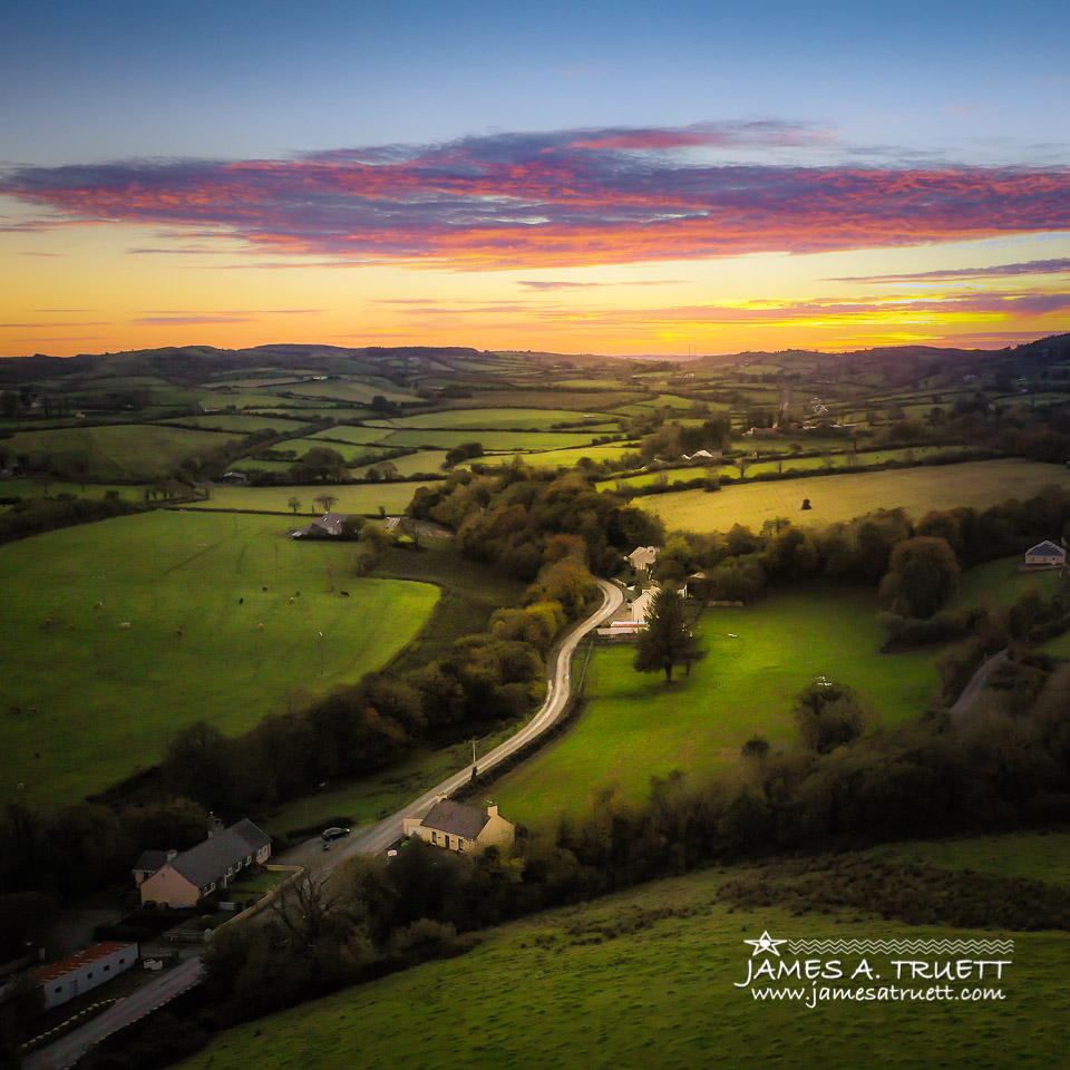 autumn sunset over County Clare