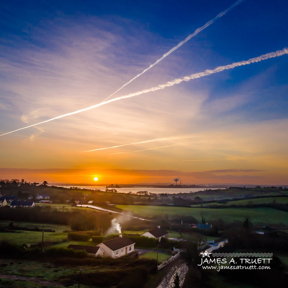 Jet Trails over County Clare