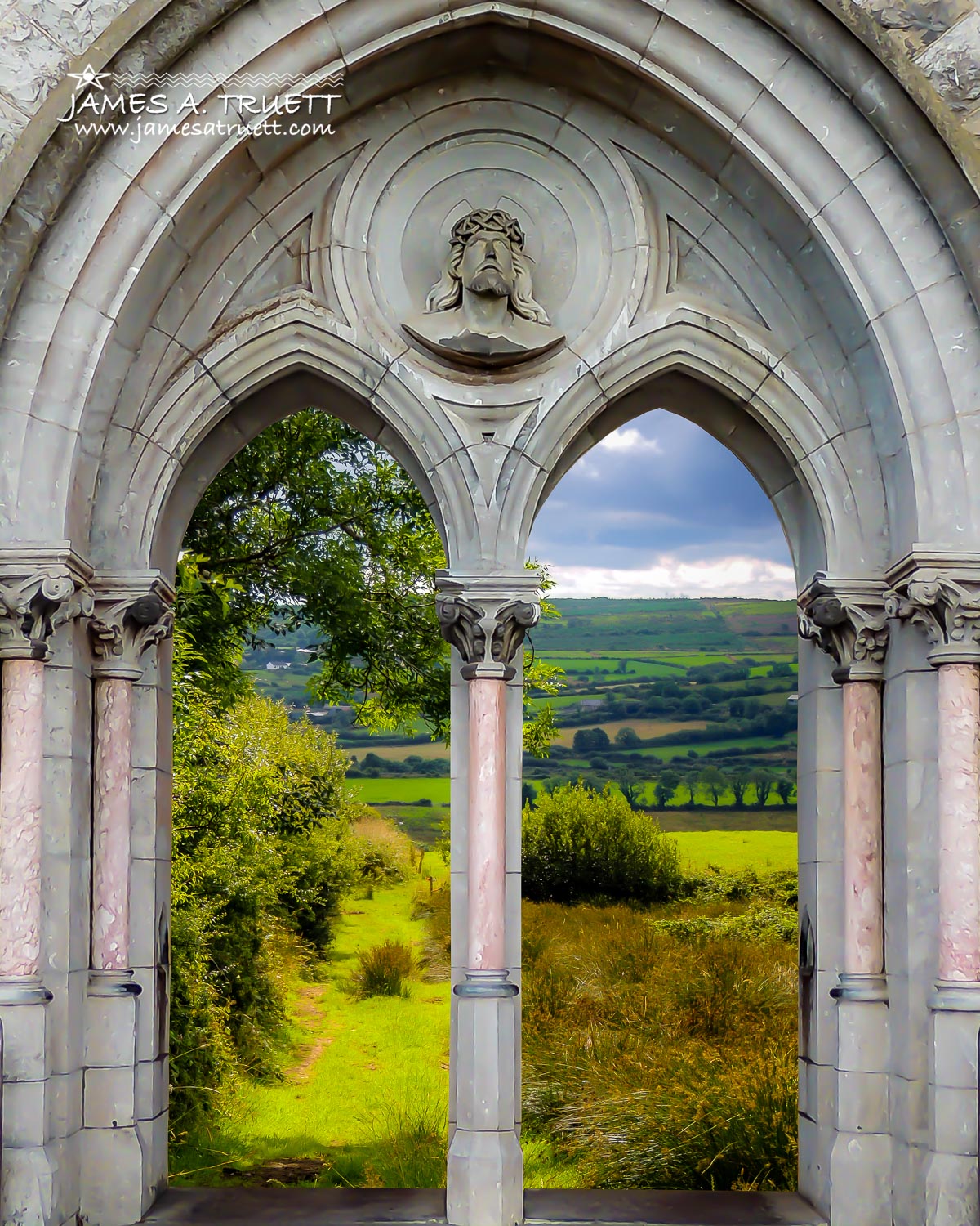 Gothic Arch in Irish Countryside