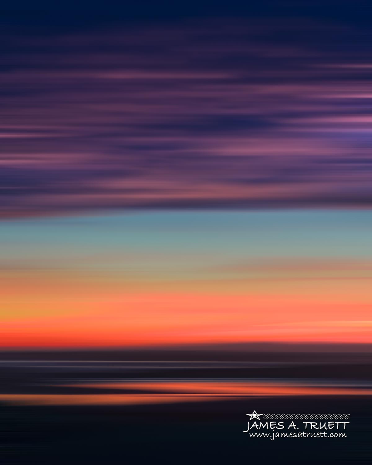 Abstract Sunrise over Ireland's Shannon Estuary