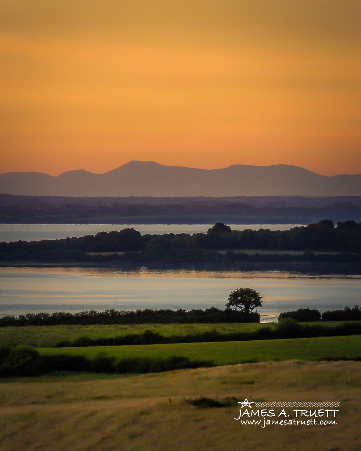 Soft Orange Haze over Shannon Estuary