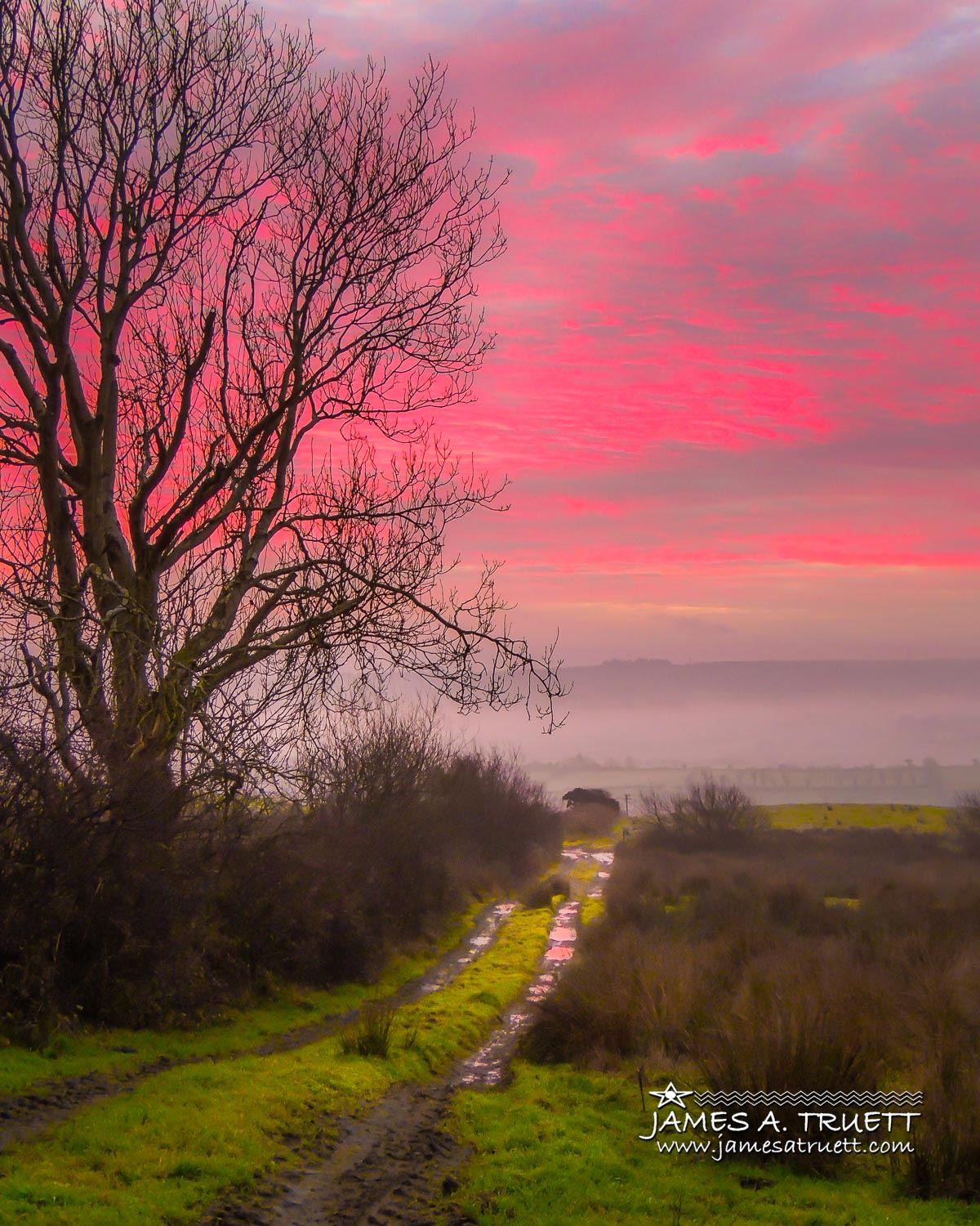 Crimson Sunrise over County Clare