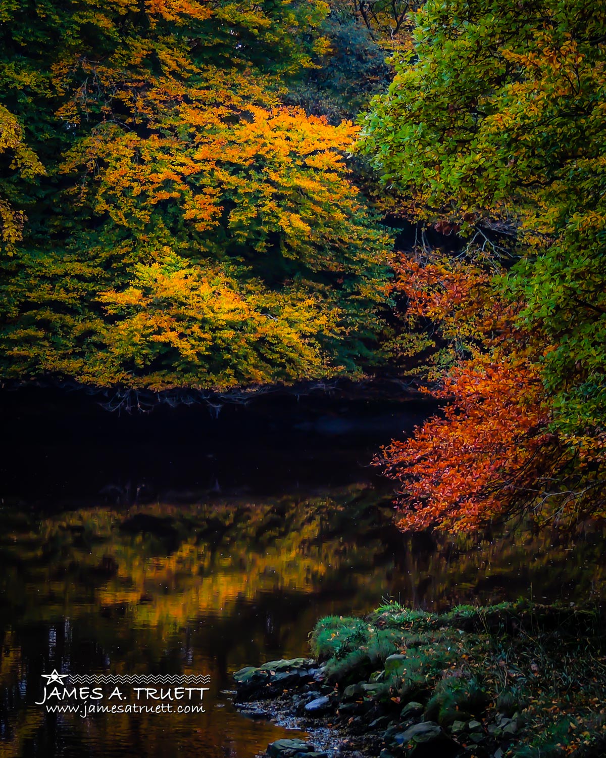 Autumn Reflections in Irish River