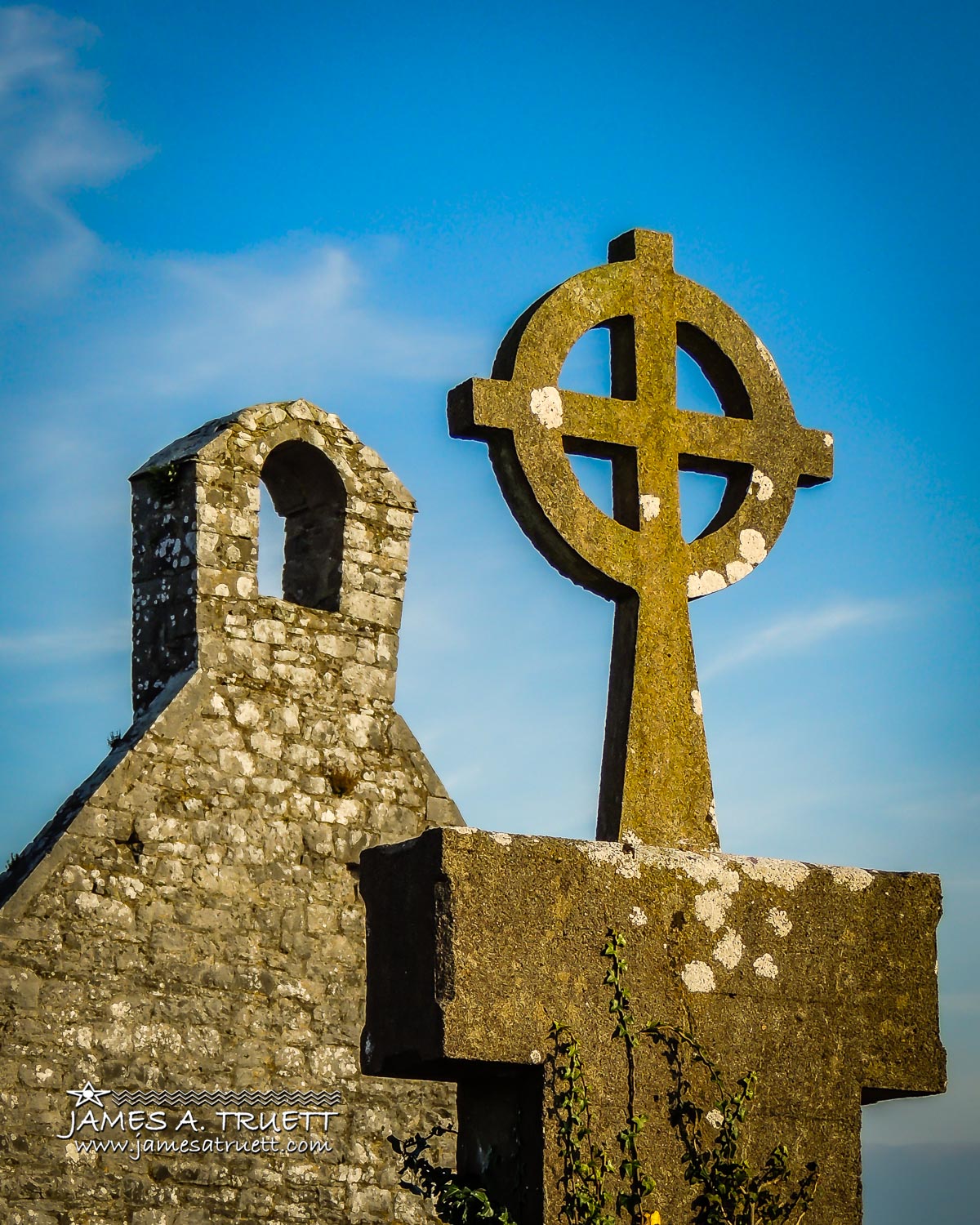 Bell Tower and Cross at Killone Abbey