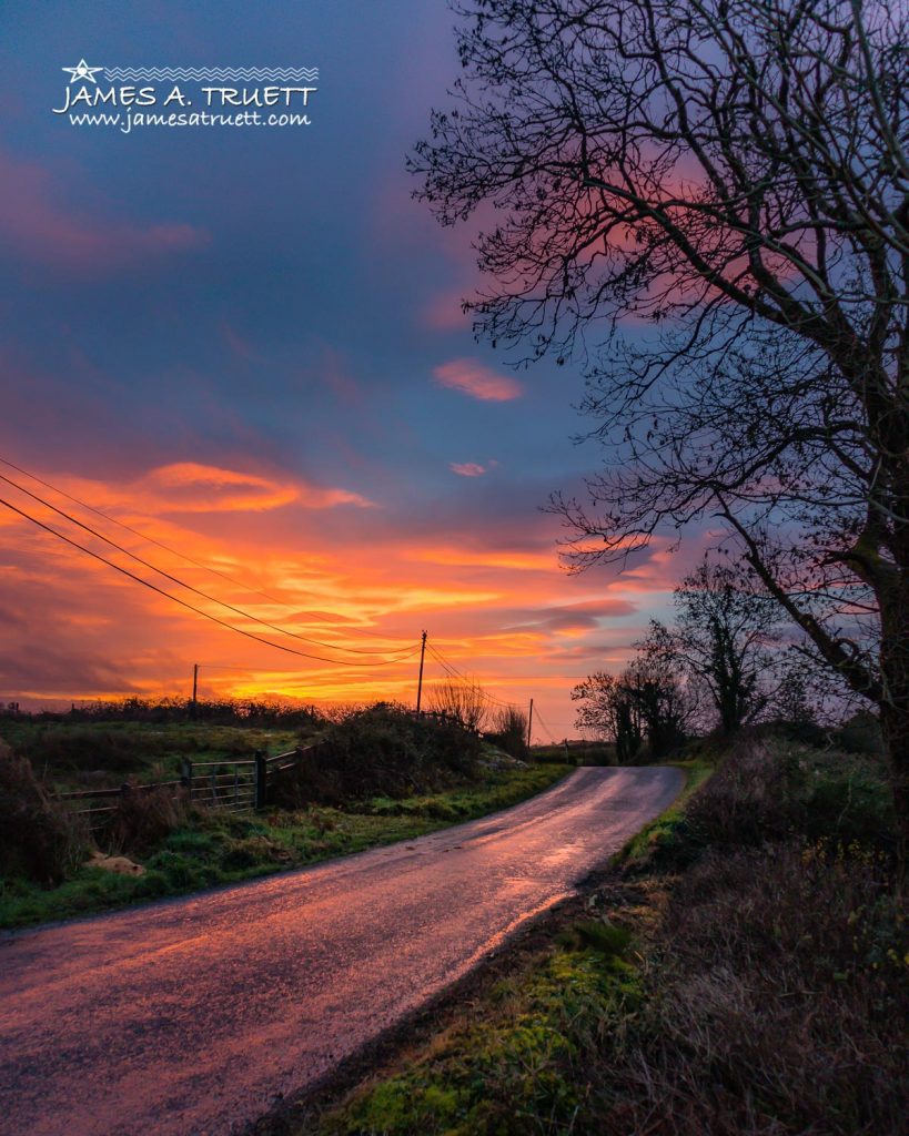 Sunrise over County Clare Boreen