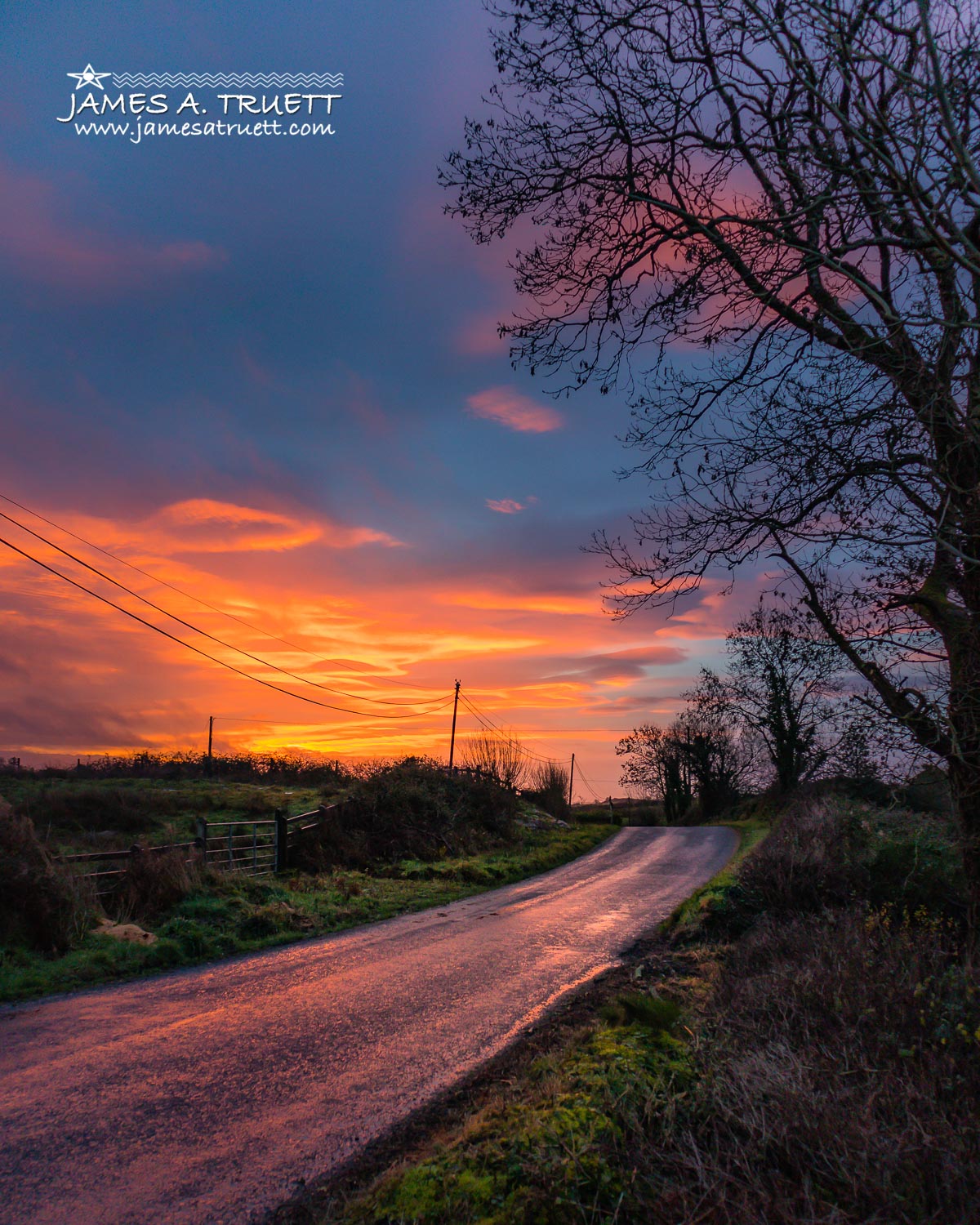 Sunrise over County Clare Boreen